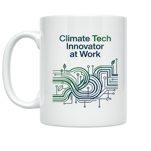 Climate Tech Innovator at Work - Eco-Friendly Tech Enthusiast - 11 oz Ceramic Coffee Mug