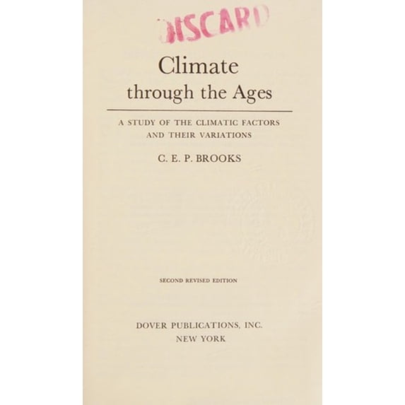 Pre-Owned Climate Through the Ages (Paperback) 9780486222455