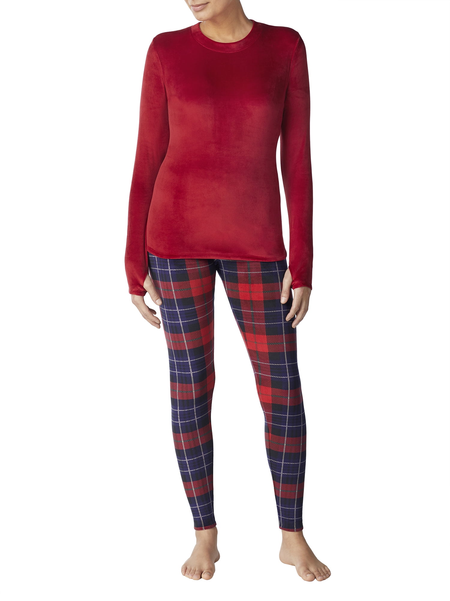 ClimateRight Women's Stretch Luxe Velour 2Piece Warm Long Underwear