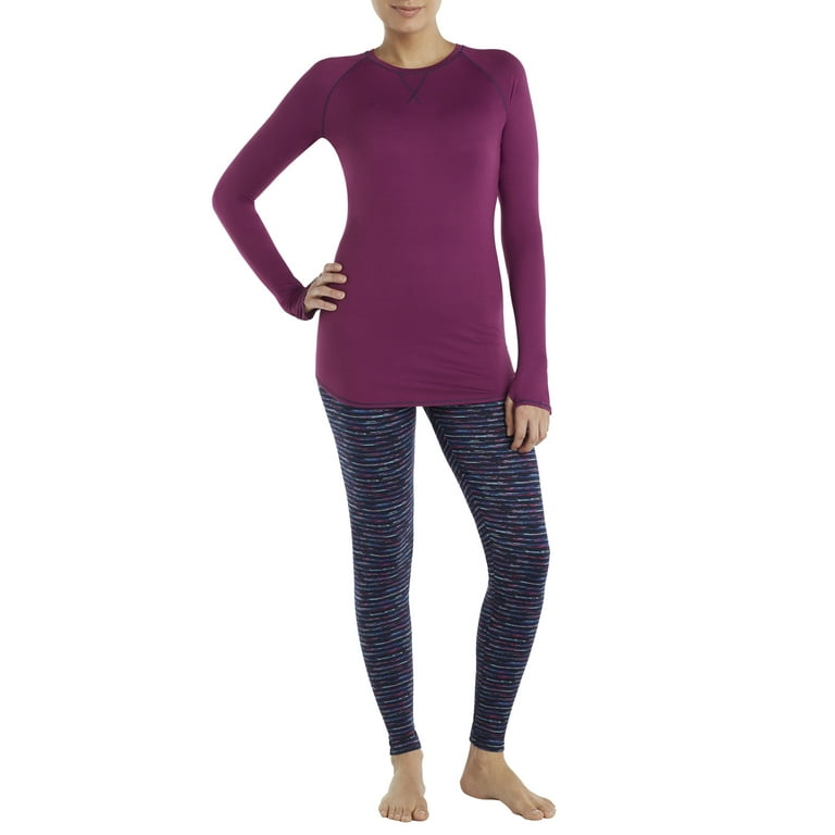 ClimateRight by Cuddl Duds Brushed Jersey Warm Underwear Top and Legging 