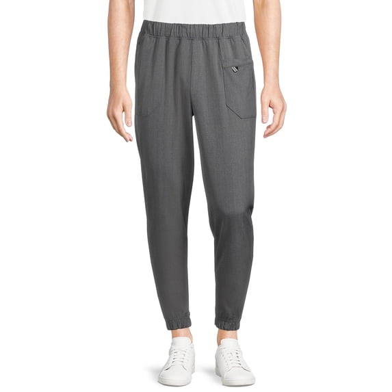 ClimateRight by Cuddl Duds Men's Woven Twill Scrub Joggers