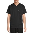 thumbnail image 1 of ClimateRight by Cuddl Duds Men's Woven Twill V-Neck Scrub Top, 1 of 5