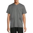thumbnail image 1 of ClimateRight by Cuddl Duds Men's Woven Twill V-Neck Scrub Top, 1 of 5