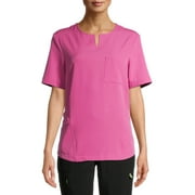 ClimateRight by Cuddl Duds Modern Fit Short Sleeve Notch Neck Scrub Top (Women's), 1 Count, 1 Pack