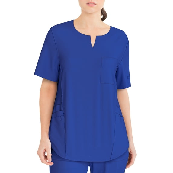 ClimateRight by Cuddl Duds Modern Fit Short Sleeve Scrub Top (Women's Plus)