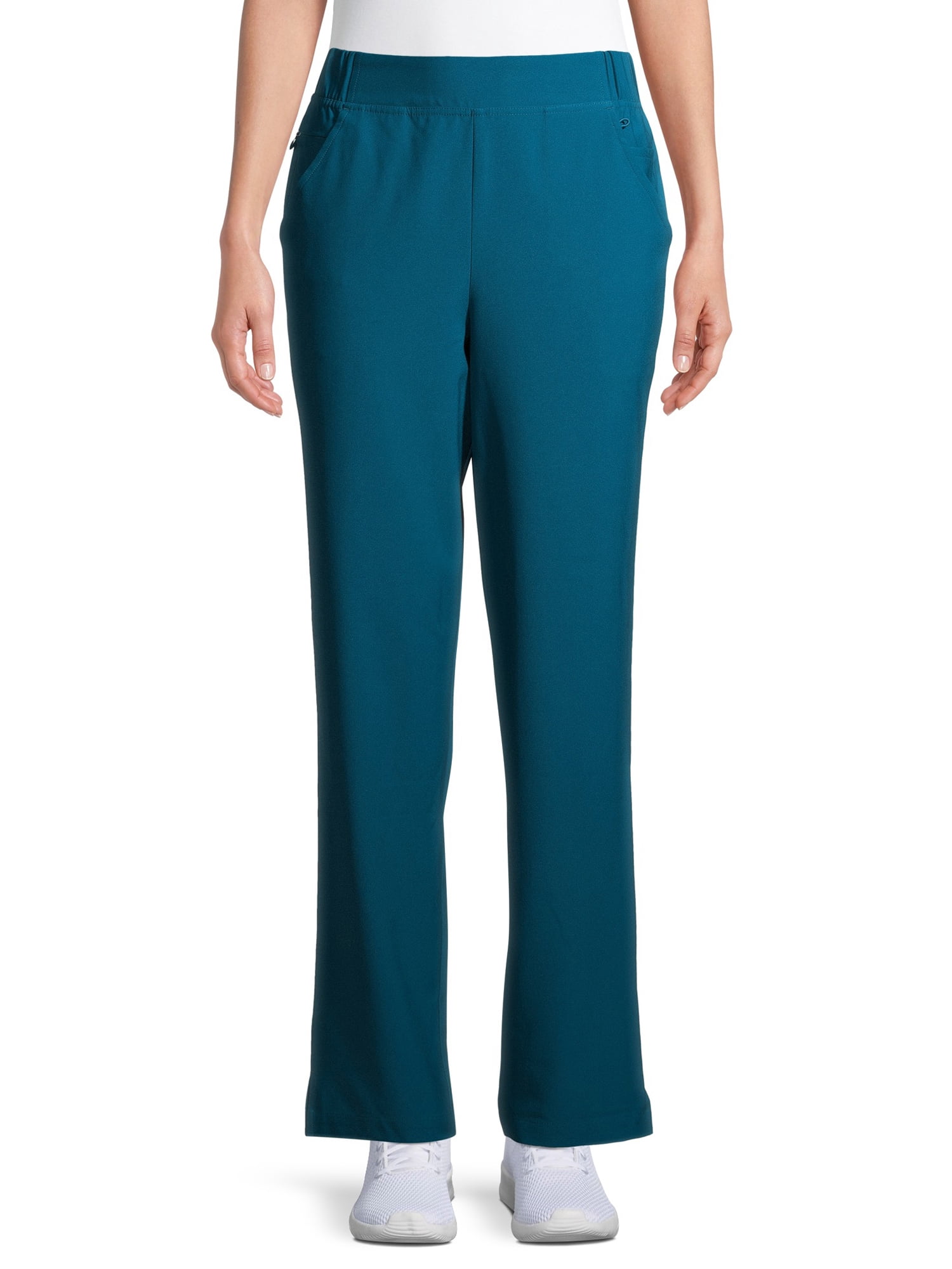 ClimateRight by Cuddl Duds Modern Fit Straight-Leg Flat Front Scrub Pant (Women's Petite), 1 Count, 1 Pack