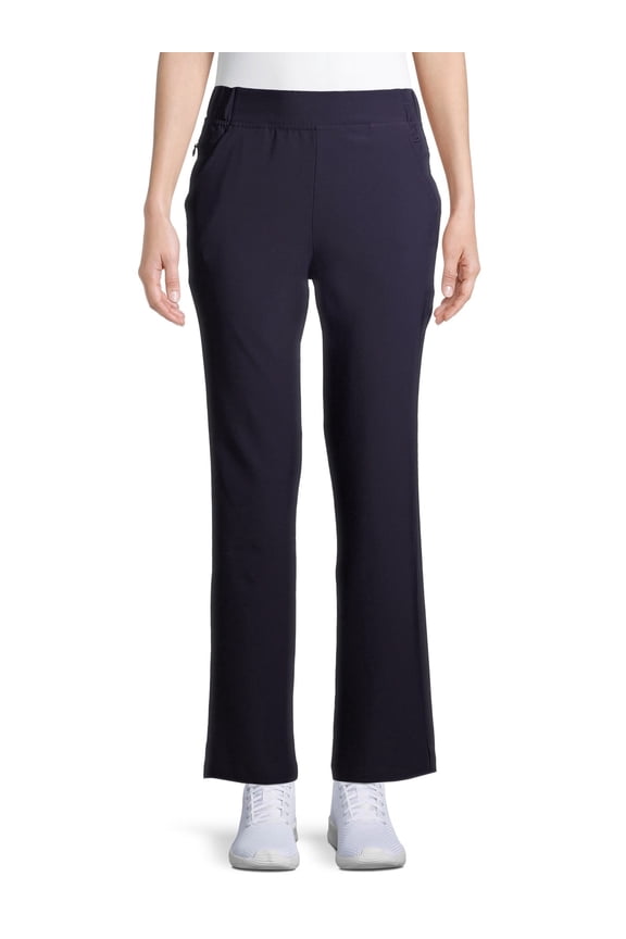 ClimateRight by Cuddl Duds Modern Fit Straight-Leg Flat Front Scrub Pant (Women's and Women's Plus), 1 Count, 1 Pack