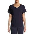 thumbnail image 1 of ClimateRight by Cuddl Duds Short Sleeve V-Neck Scrub Top (Women's ), 1 of 7