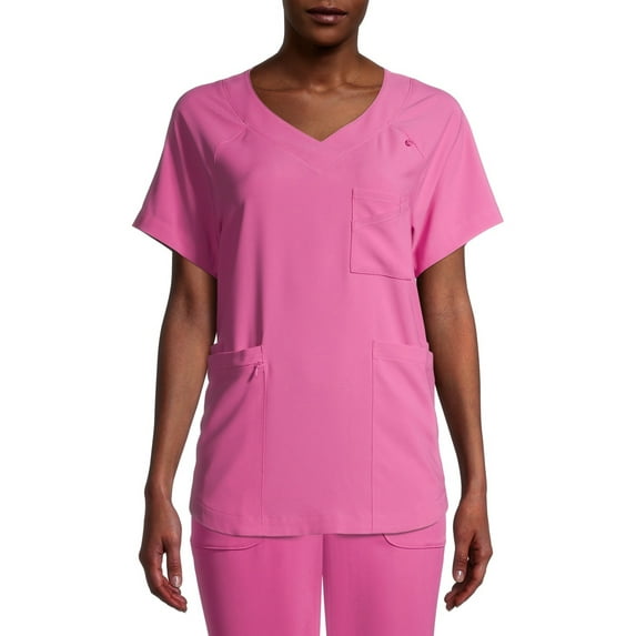 ClimateRight by Cuddl Duds Short Sleeve V-Neck Scrub Top (Women's )