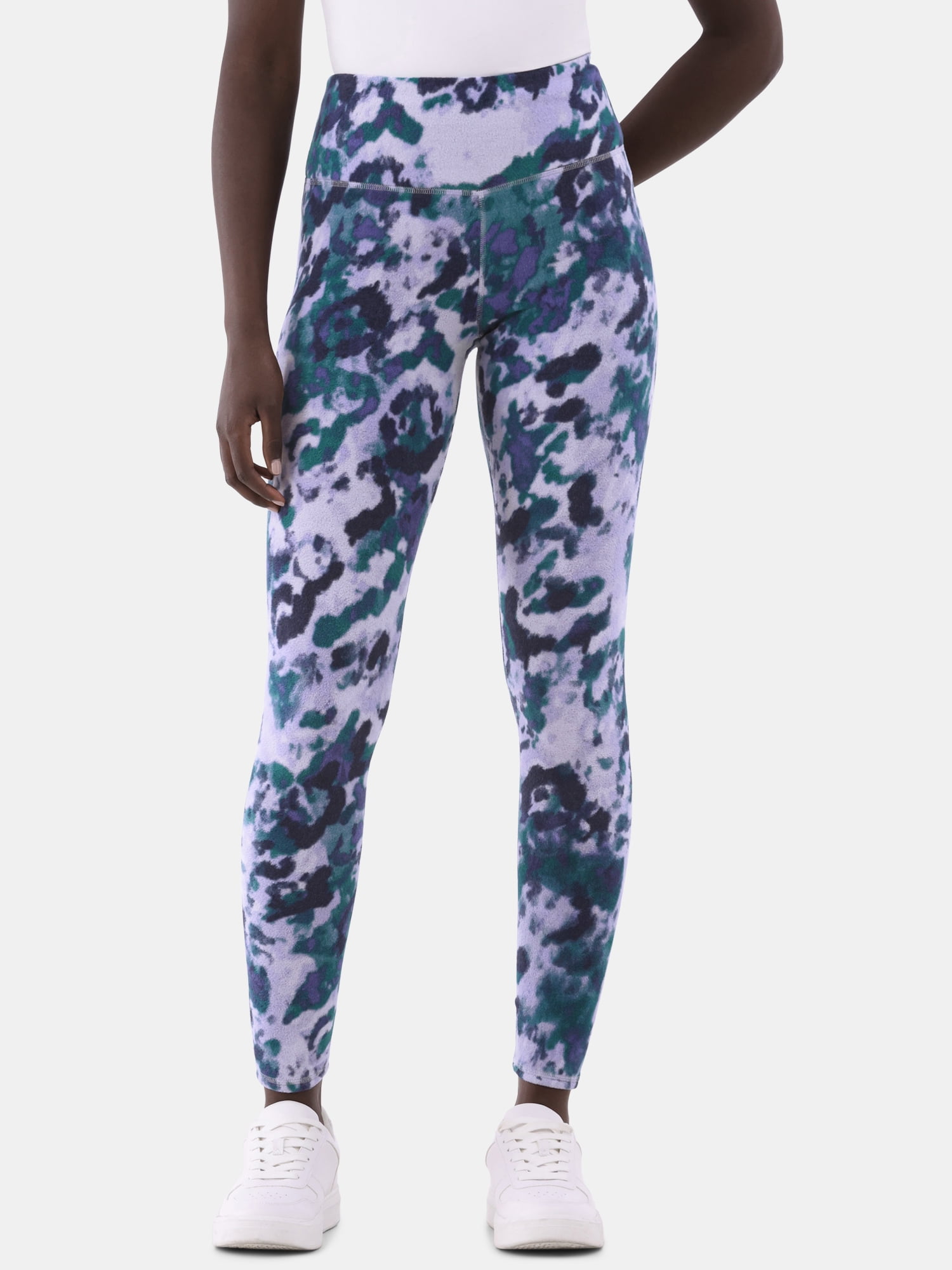 Legging Polaire Cuddl Duds Femme 2X Olive – Taille Haute, Poche, Ankle