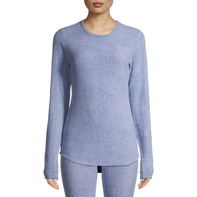 ClimateRight by Cuddl Duds Stretch Fleece Women's Long Sleeve Crew Neck