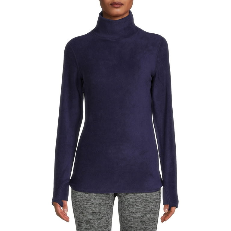 ClimateRight by Cuddl Duds Stretch Fleece Women's Long Sleeve Turtleneck  Base Layer Top, Sizes XS to 4XL