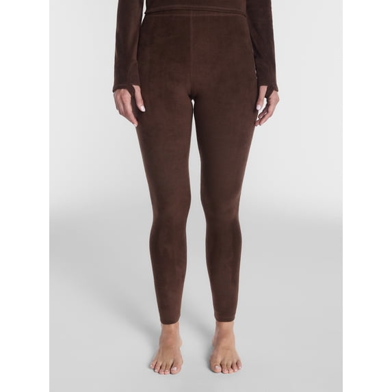 ClimateRight by Cuddl Duds Stretch Fleece Women's Natural Rise Base Layer Legging, Sizes XS to 4X