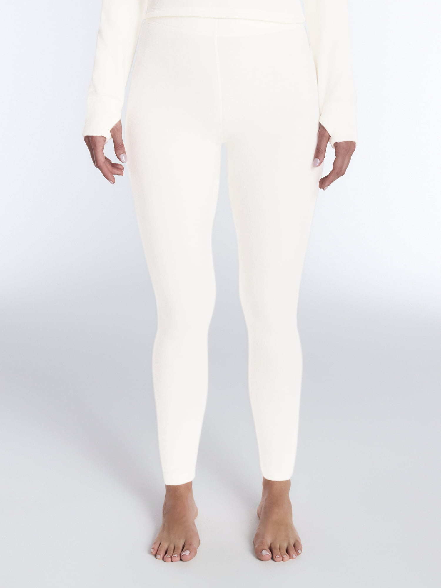 ClimateRight by Cuddl Duds Stretch Fleece Women's Mild Natural Rise Base Layer Thermal Legging, Sizes XS to 4X