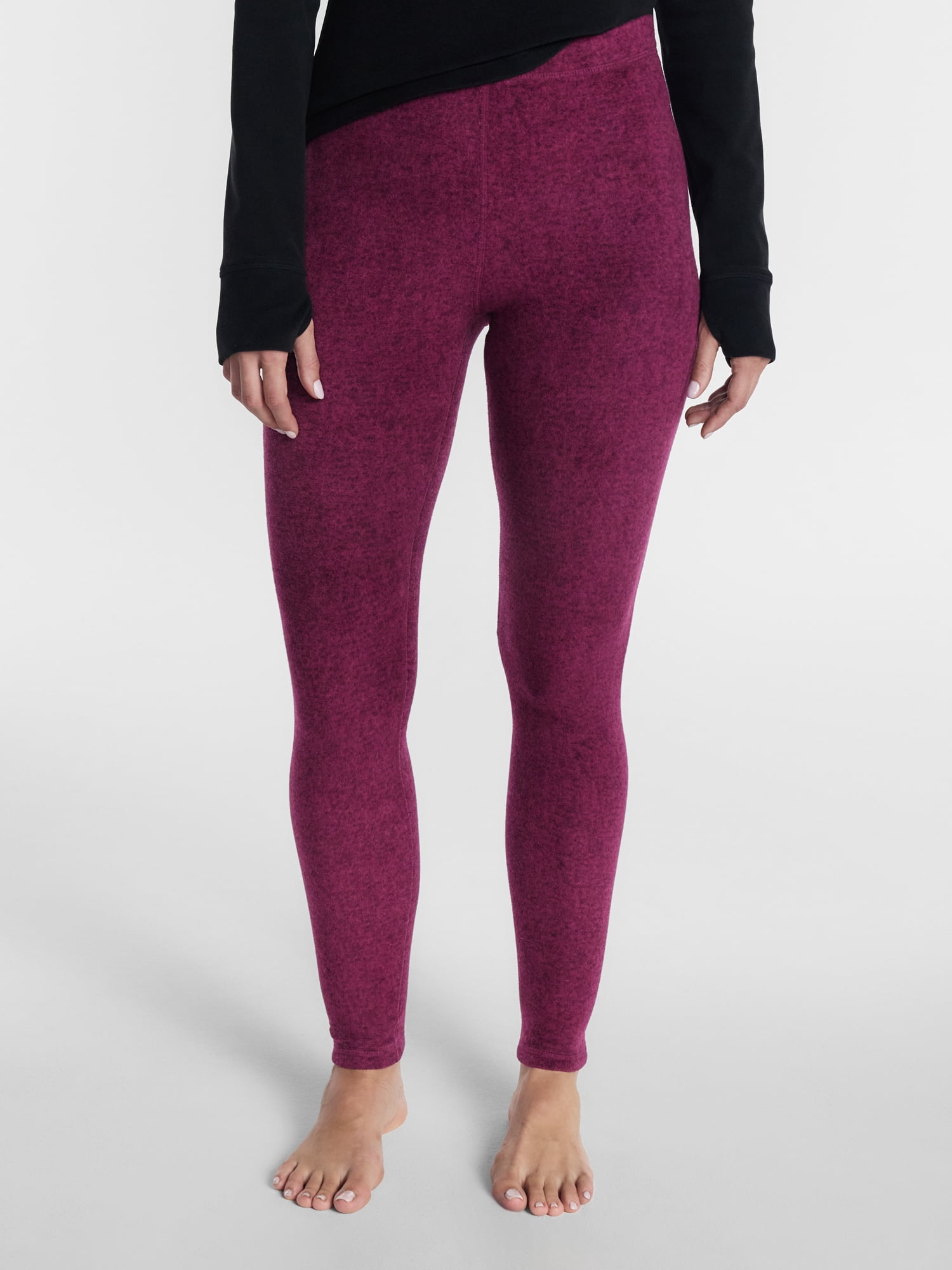 ClimateRight by Cuddl Duds Stretch Fleece Women's Mild Natural Rise Base Layer Thermal Legging, Sizes XS to 4X