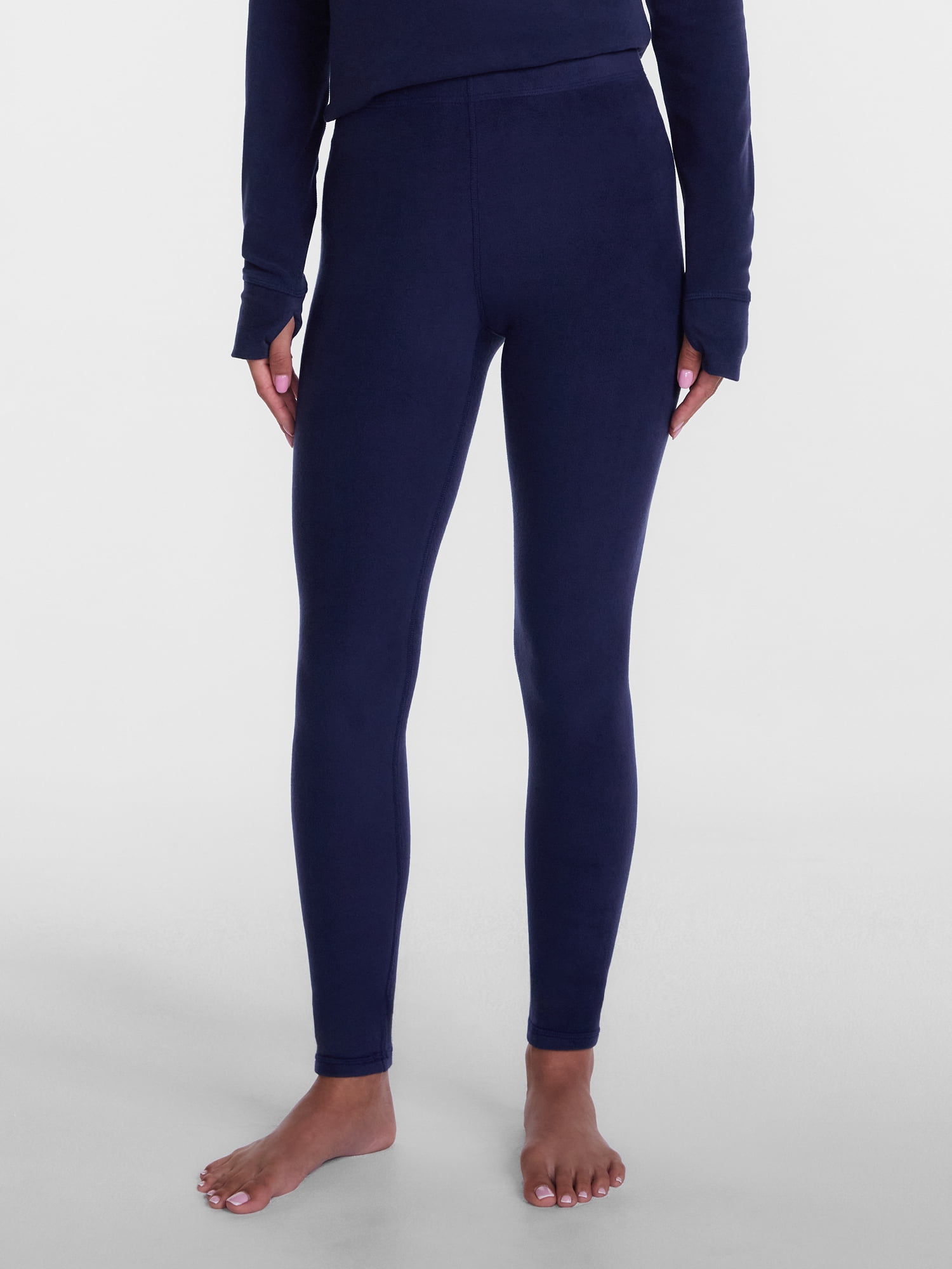 ClimateRight by Cuddl Duds Stretch Fleece Women's Mild Natural Rise Base Layer Thermal Legging, Sizes XS to 4X