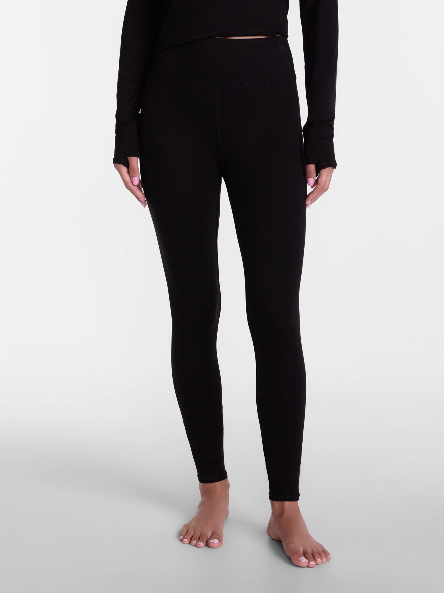 ClimateRight by Cuddl Duds Women’s Mild Essential Base Layer Livaeco Jersey High Rise Legging