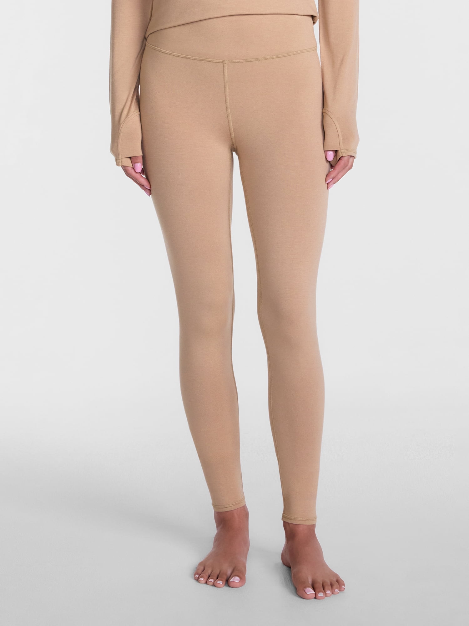 ClimateRight by Cuddl Duds Women’s Mild Essential Base Layer Livaeco Jersey High Rise Legging