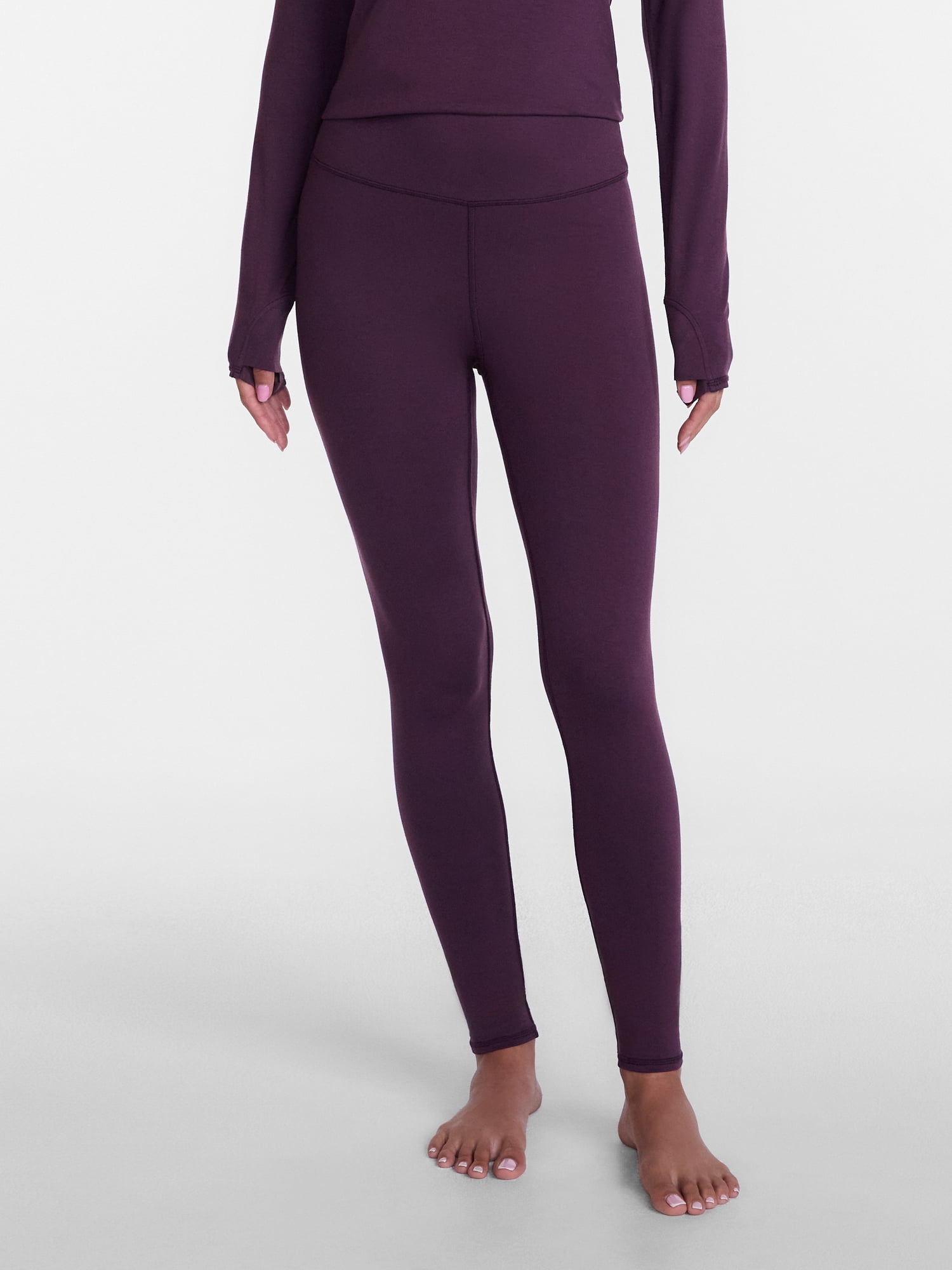 ClimateRight by Cuddl Duds Women’s Mild Essential Base Layer Livaeco Jersey High Rise Legging