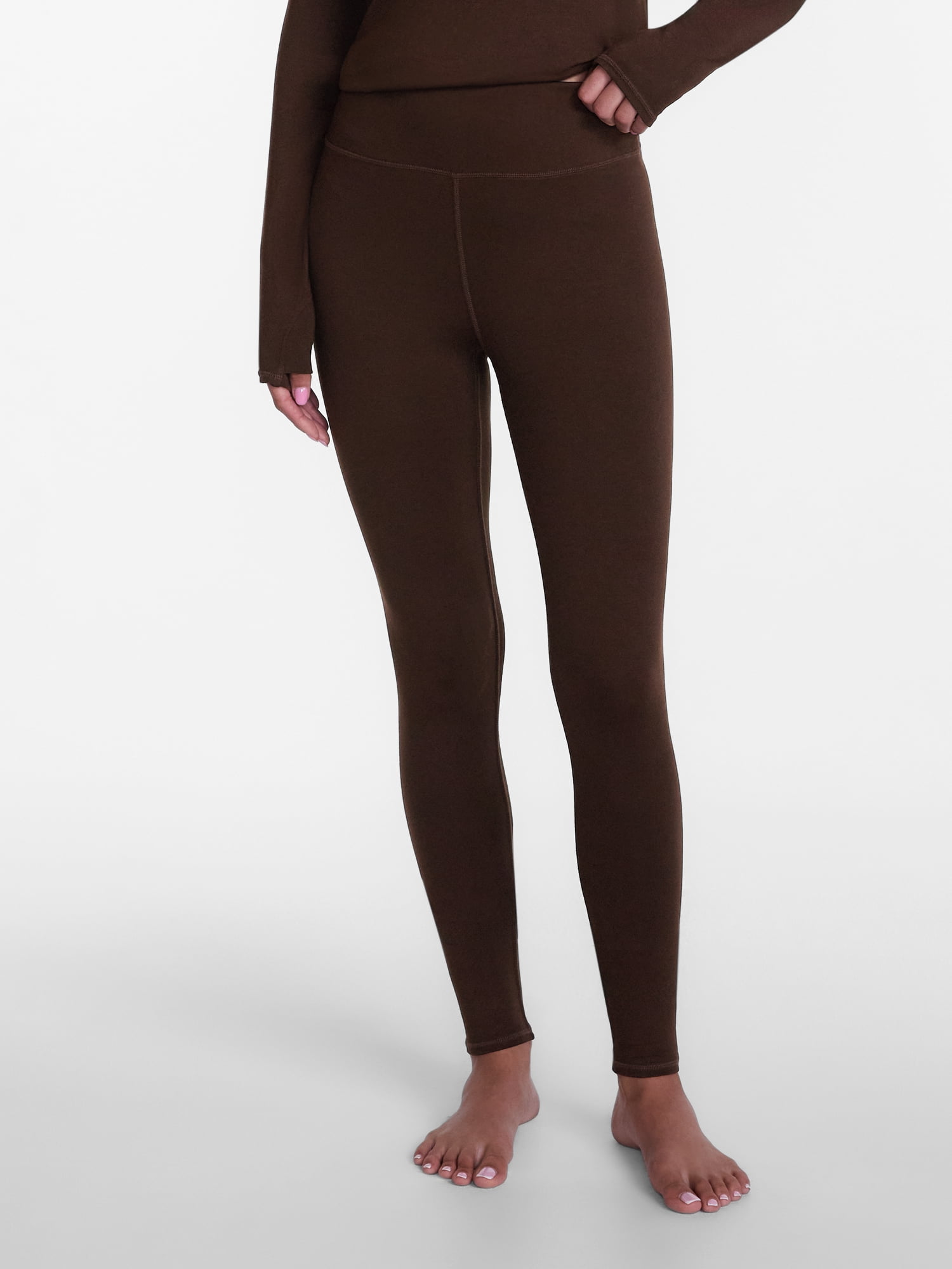 ClimateRight by Cuddl Duds Women’s Mild Essential Base Layer Livaeco Jersey High Rise Legging