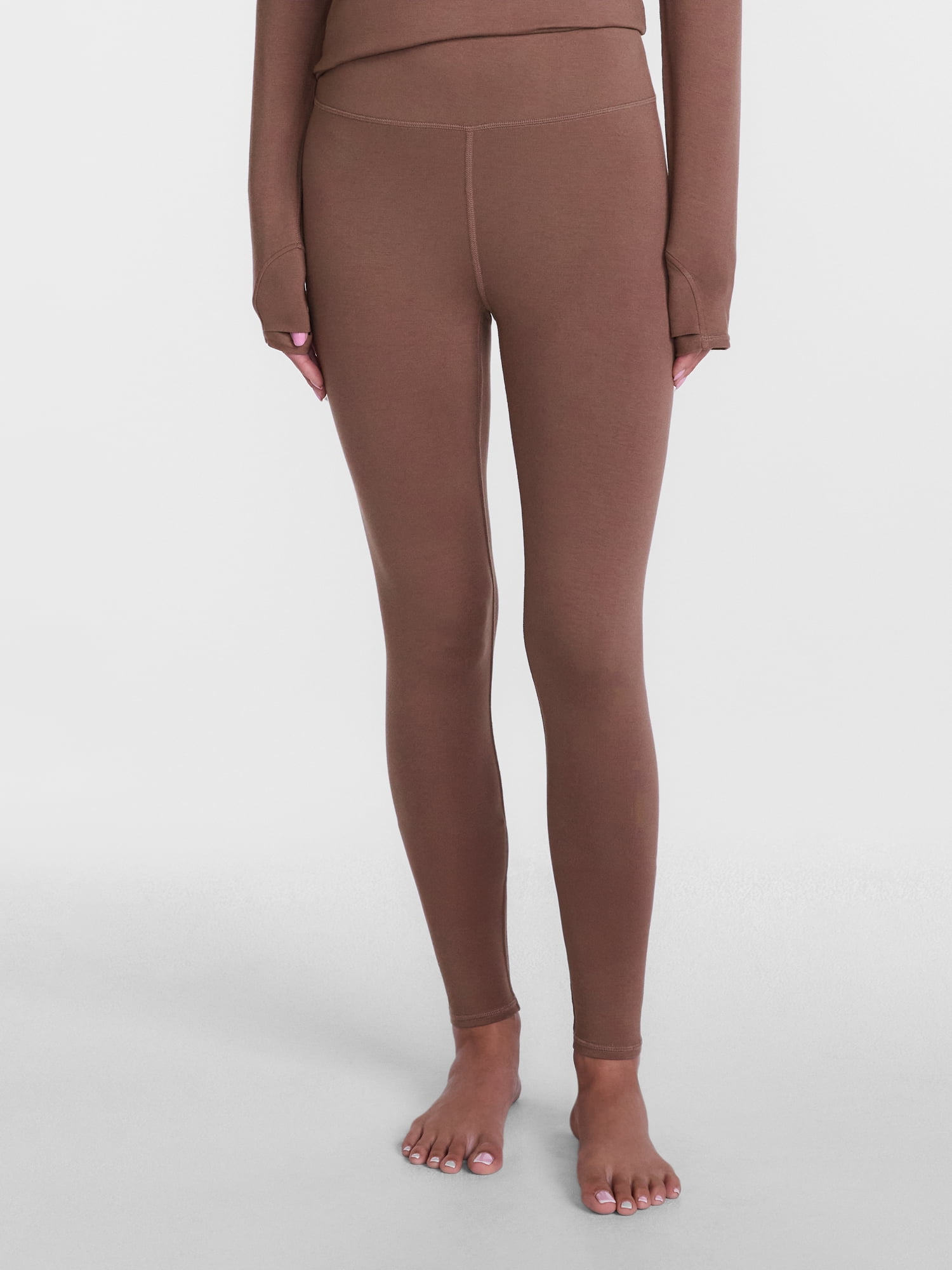 ClimateRight by Cuddl Duds Women’s Mild Essential Base Layer Livaeco Jersey High Rise Legging