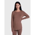 thumbnail image 1 of ClimateRight by Cuddl Duds Women’s Mild Essential Base Layer Livaeco Jersey Long Sleeve Crewneck Thermal Top, Sizes XS-4X, 1 of 5