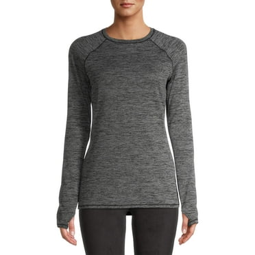 ClimateRight by Cuddl Duds Women's Plush Warmth Crew Neck Base Layer Top, Sizes XS to 4X