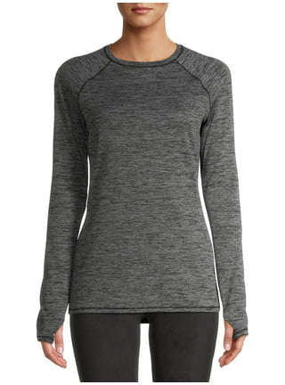 ClimateRight by Cuddl Duds Stretch Fleece Women's Long Sleeve Crew Neck  Base Layer Top, Sizes XS to 4XL 