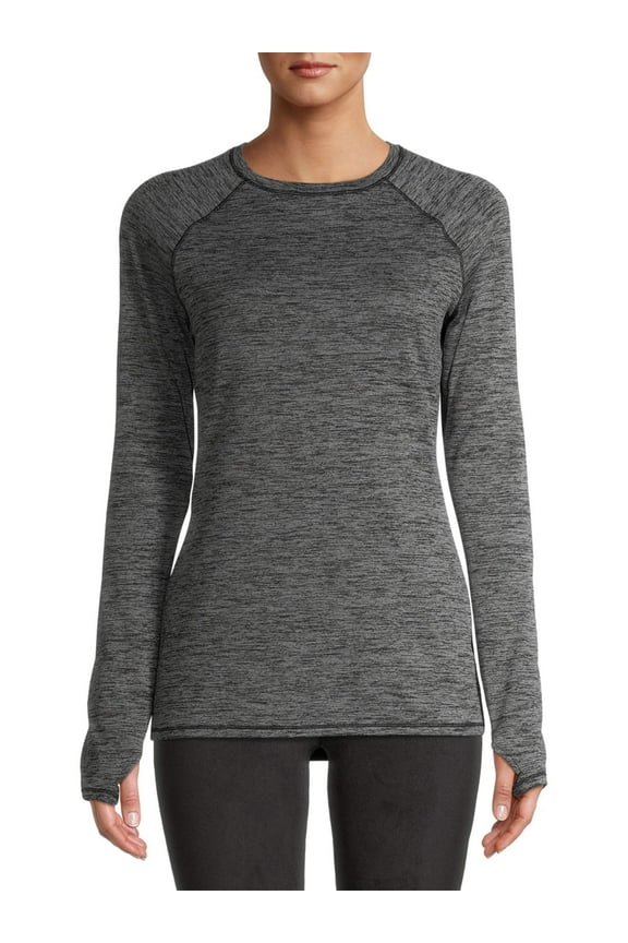 ClimateRight by Cuddl Duds Women's Plush Warmth Crew Neck Base Layer Top, Sizes XS to 4X