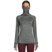 ClimateRight by Cuddl Duds Women's Plush Warmth Detachable Gaiter Base Layer Top, Sizes XS to 4X