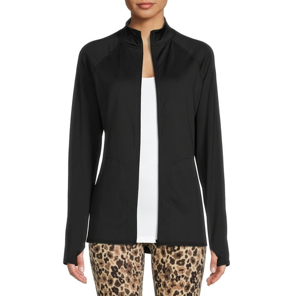 ClimateRight by Cuddl Duds Women's Plush Warmth Full Zip Base Layer Top, Sizes XS to 4X