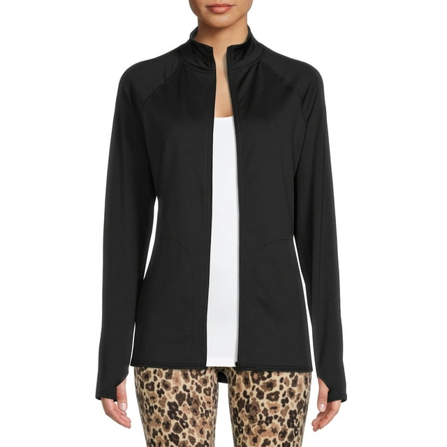 ClimateRight by Cuddl Duds Women's Plush Warmth Full Zip Base Layer Top