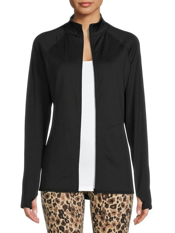 ClimateRight by Cuddl Duds Women's Plush Warmth Full Zip Base Layer Top, Sizes XS to 4X