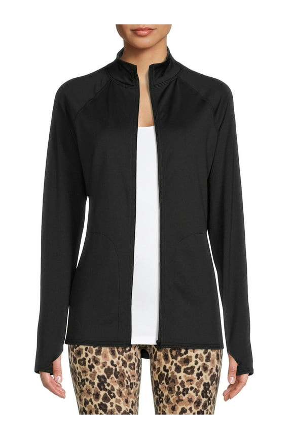 ClimateRight by Cuddl Duds Women's Plush Warmth Full Zip Base Layer Top, Sizes XS to 4X