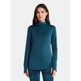 thumbnail image 1 of ClimateRight by Cuddl Duds Women's Plush Warmth Mock Neck Base Layer Top, Sizes XS to 4X, 1 of 5