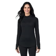 ClimateRight by Cuddl Duds Women's Plush Warmth Mock Neck Base Layer Top, Sizes XS to 4X