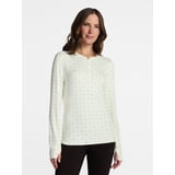 ClimateRight by Cuddl Duds Women's Pointelle Knit Long Sleeve Henley ...