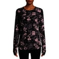 thumbnail image 1 of ClimateRight by Cuddl Duds Women's Stretch Fleece Base Layer Crewneck Thermal Top with Cuff Thumbhole, 1 of 6