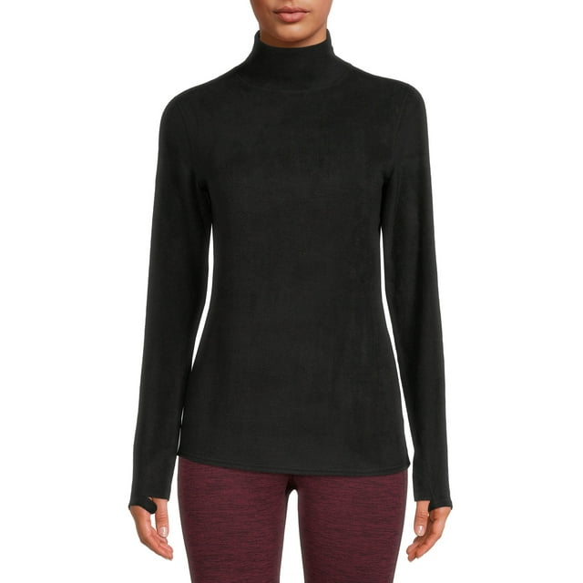 ClimateRight by Cuddl Duds Women's Stretch Fleece Base Layer Turtle