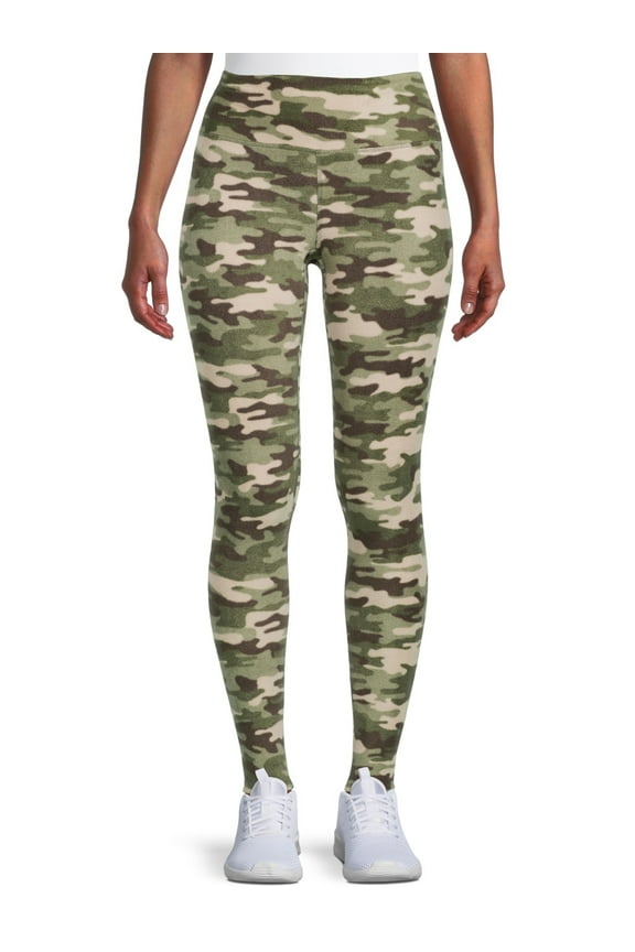 ClimateRight by Cuddl Duds Women's Stretch Fleece Long Underwear High Waisted Thermal Leggings