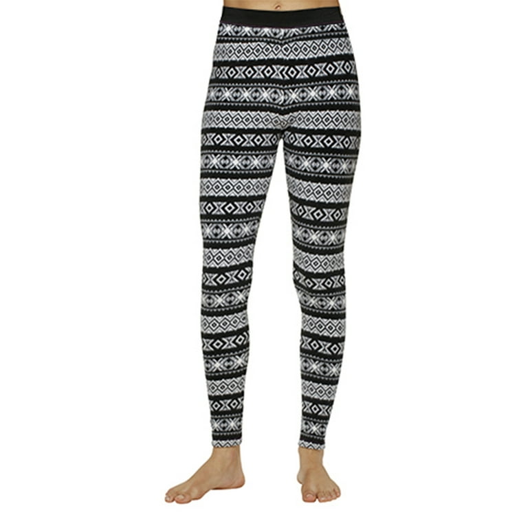 Cuddl Duds ClimateRight Women's Stretch Fleece Long Underwear High Waisted  Thermal Leggings