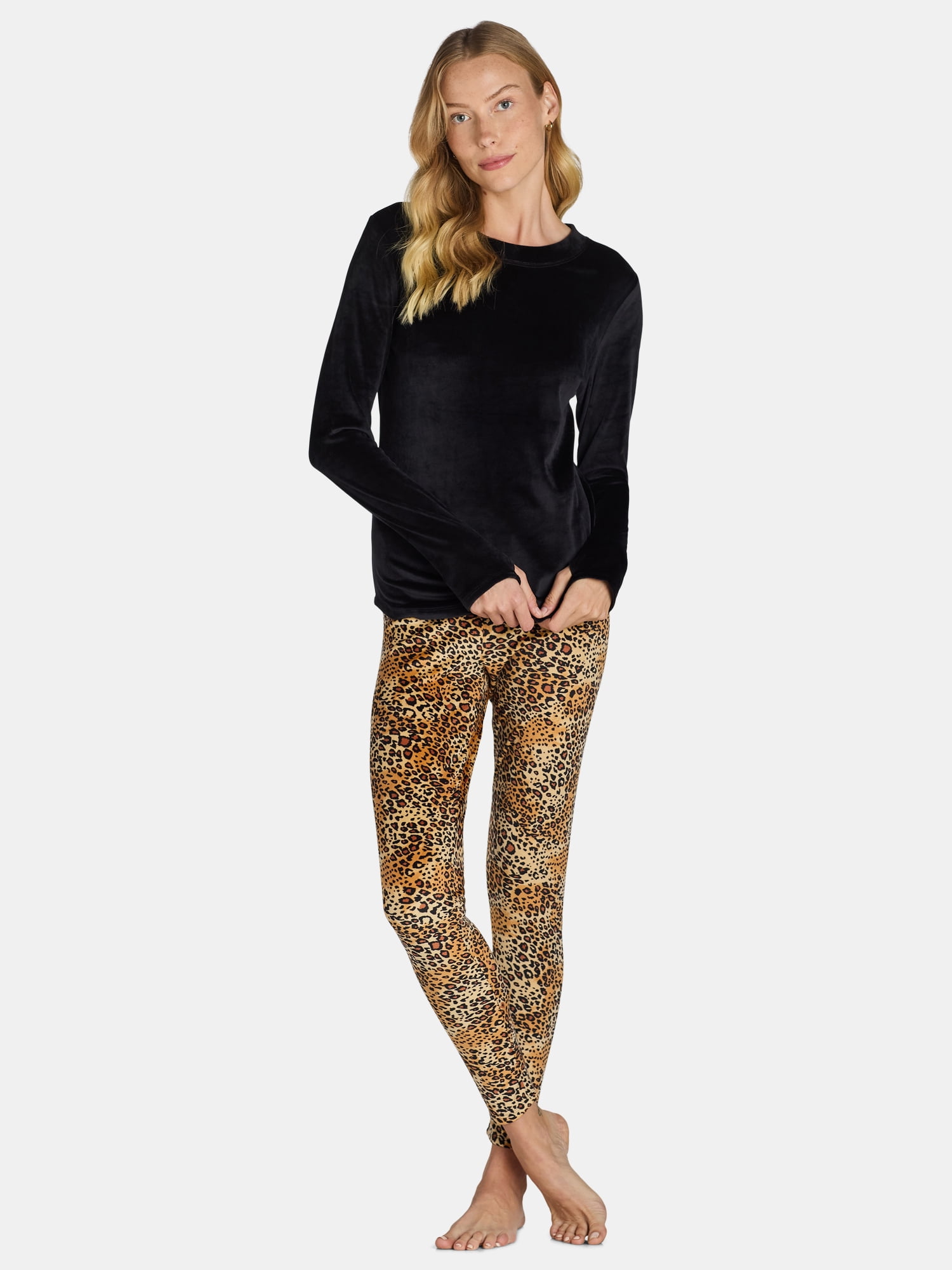 Climateright by cuddl duds stretch luxe velour warm underwear top and legging hotsell