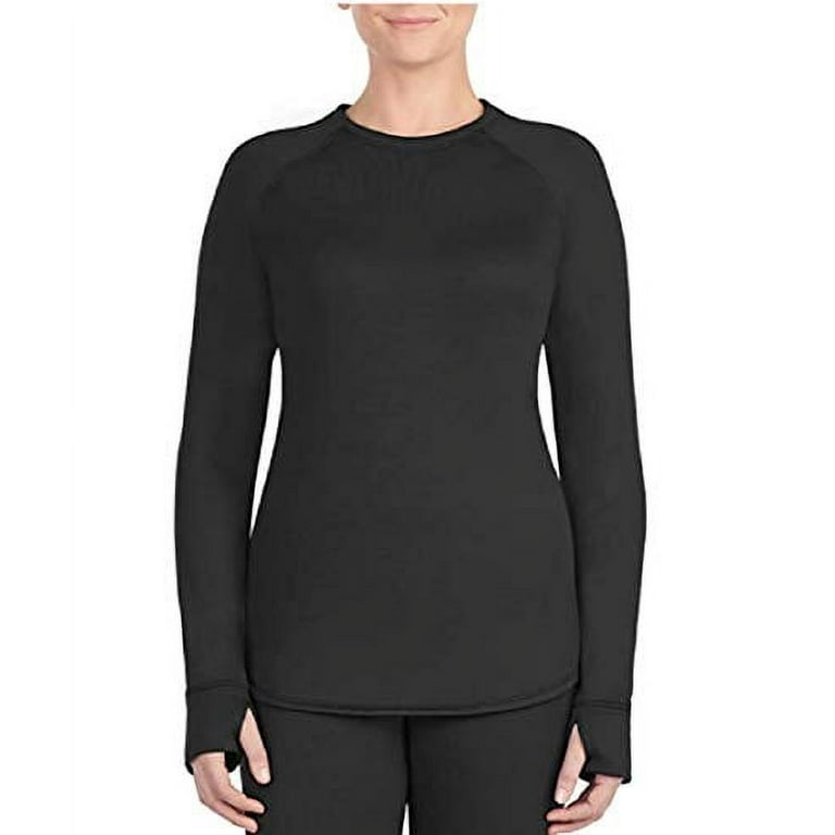 ClimateRight by Cuddl Duds Women's Thermal Guard Base Layer Crew Neck Top 