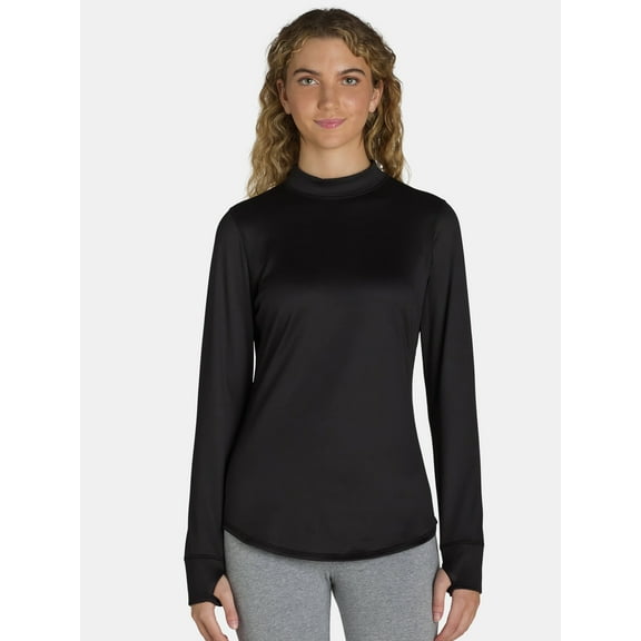 ClimateRight by Cuddl Duds Women's Thermal Guard Base Layer Mock Neck Top, Sizes XS to 4X