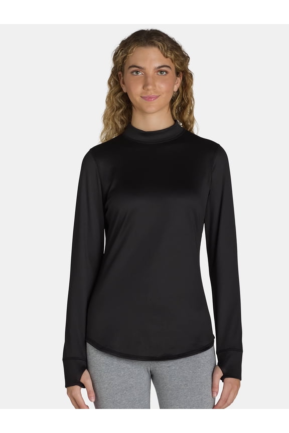 ClimateRight by Cuddl Duds Women's Thermal Guard Base Layer Mock Neck Top, Sizes XS to 4X