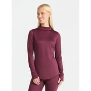 ClimateRight by Cuddl Duds Women's Thermal Guard Base Layer Mock Neck Top, Sizes XS to 4X