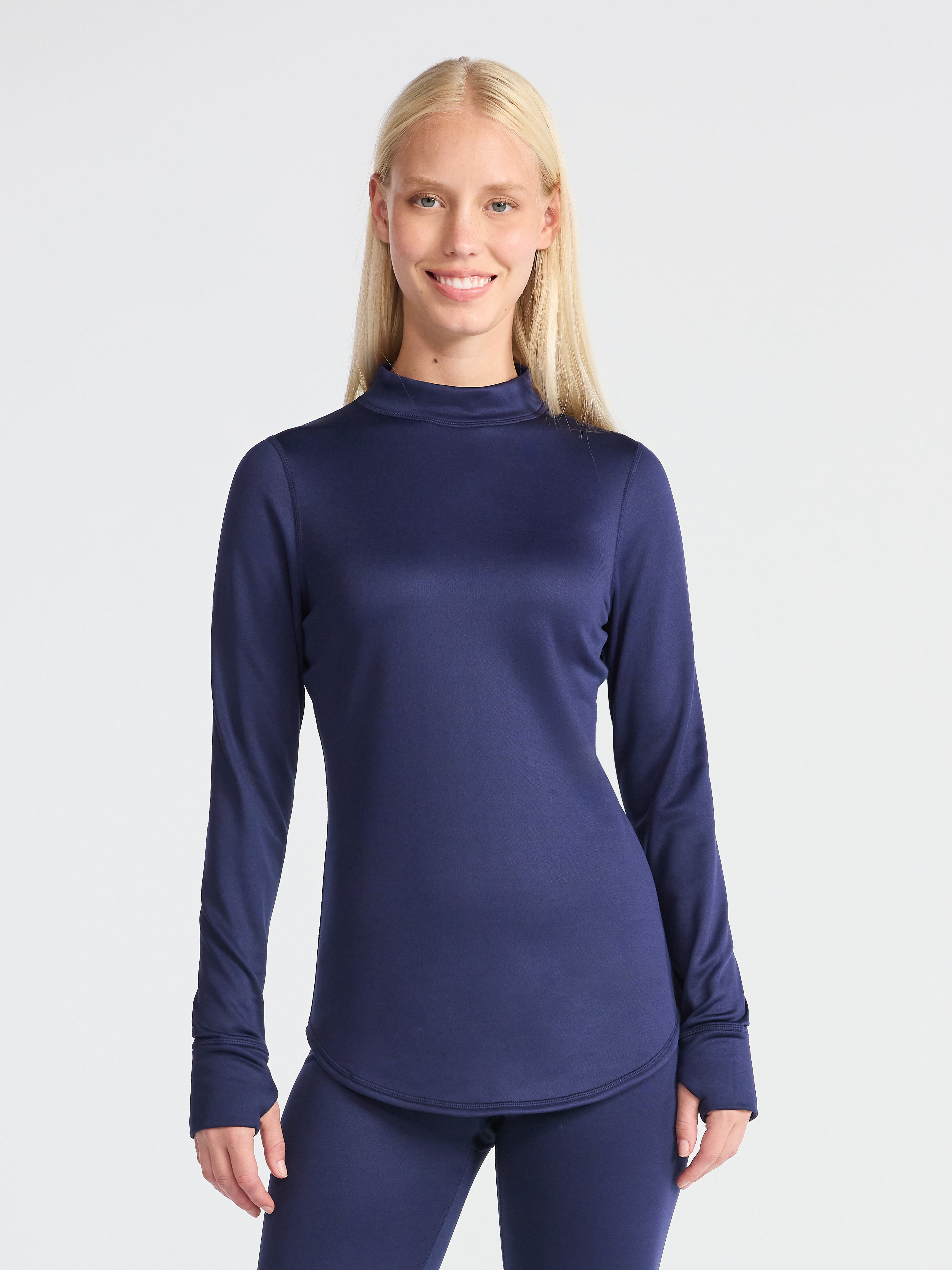 Golfickers Mock Neck Thermal サイズM ClimateRight by Cuddl Duds Women's Thermal Mock Neck Top, AeroWarm