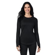 ClimateRight by Cuddl Duds Women's Thermal Guard Base layer Crew Neck Top, Sizes XS to 4X