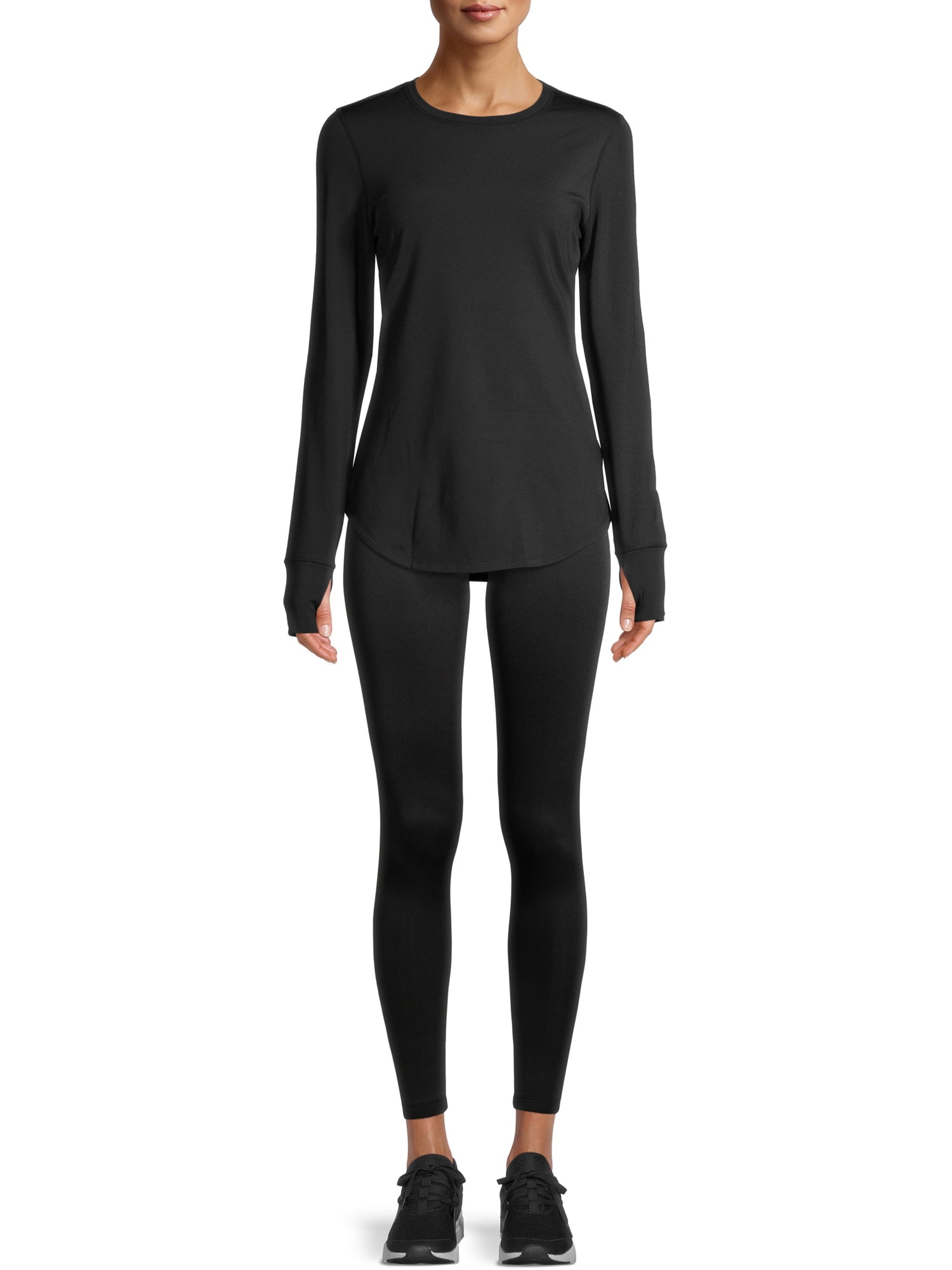 ClimateRight by Cuddl Duds Women's Thermal Guard Crew Neck Top & Legging  Base Layer Set, Sizes XS to 4X 