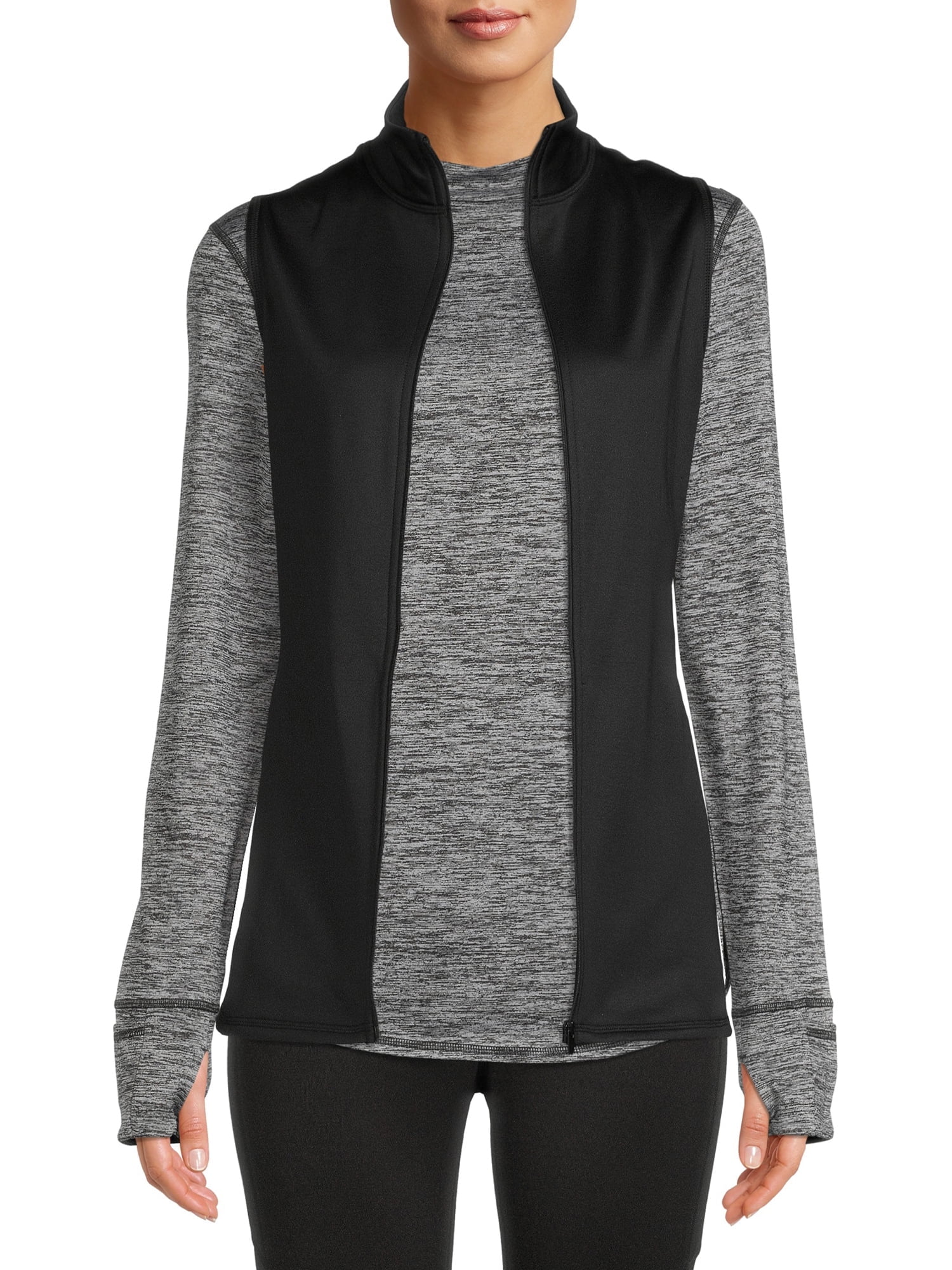 ClimateRight by Cuddl Duds Women's Warmer Thermal Guard Full Zip Base Layer Thermal Vest, Sizes XS to XXL